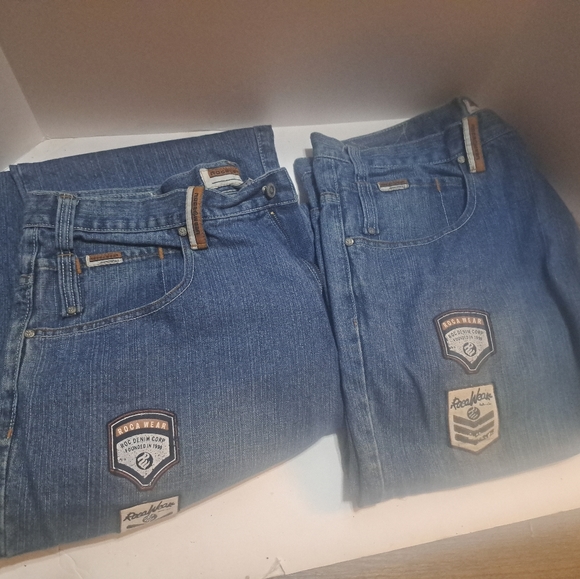 Rocawear Jeans Mens W40 L33Blue  Original Fit Straight Relaxed Baggy Denim - Picture 3 of 3